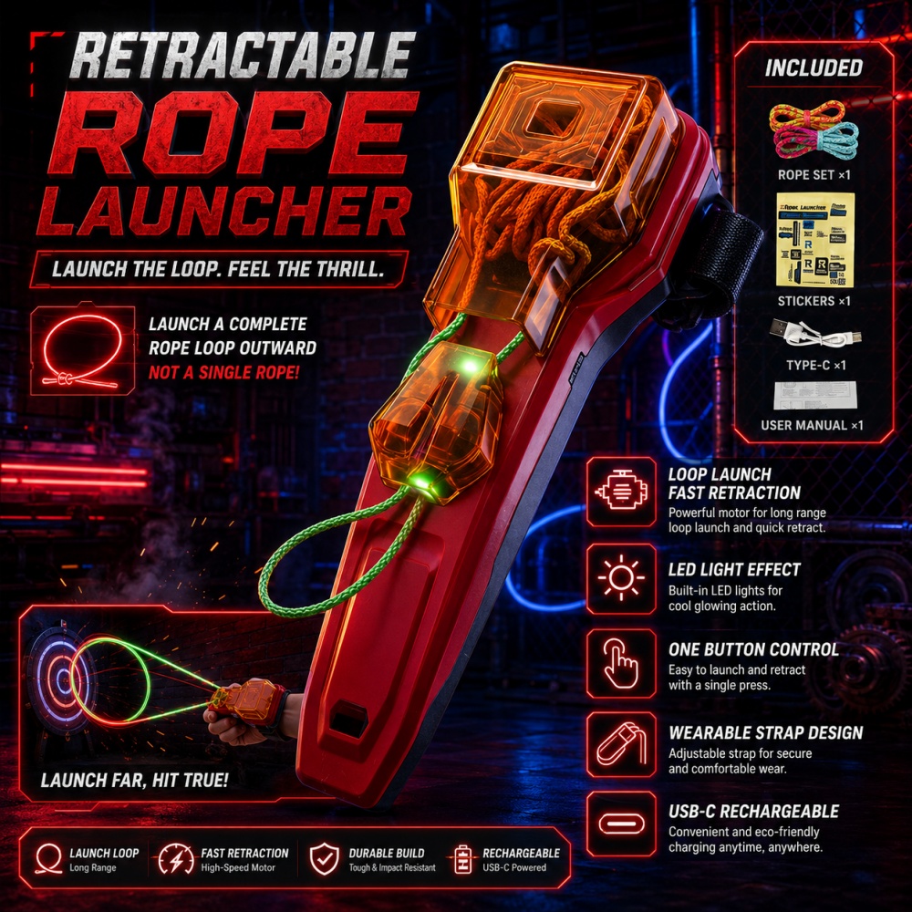 Novelty Gifts - ロープランチャー スパイダーウェブシューティングトイ 自動格納式リストデバイス クリエイティブバトルコスプレガジェット LEDライトギフト