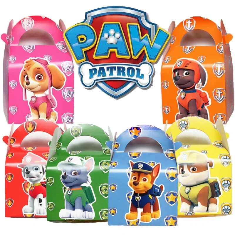 Party Supplies - パウ・パトロールの誕生日パーティー用ギフトバッグ、パーティーグッズ、誕生日パーティーの飾り、紙製のギフトバッグ、持ち手付きのキャンディボックス、ベビーシャワー、子供向け用品。