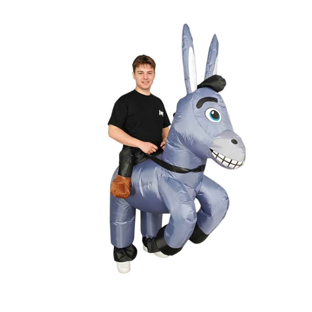 大人用インフレータブルライドオンコスチューム、恐竜・ロバ・ブ - Inflatable Dinosaur Costume Adult のレビューと価格