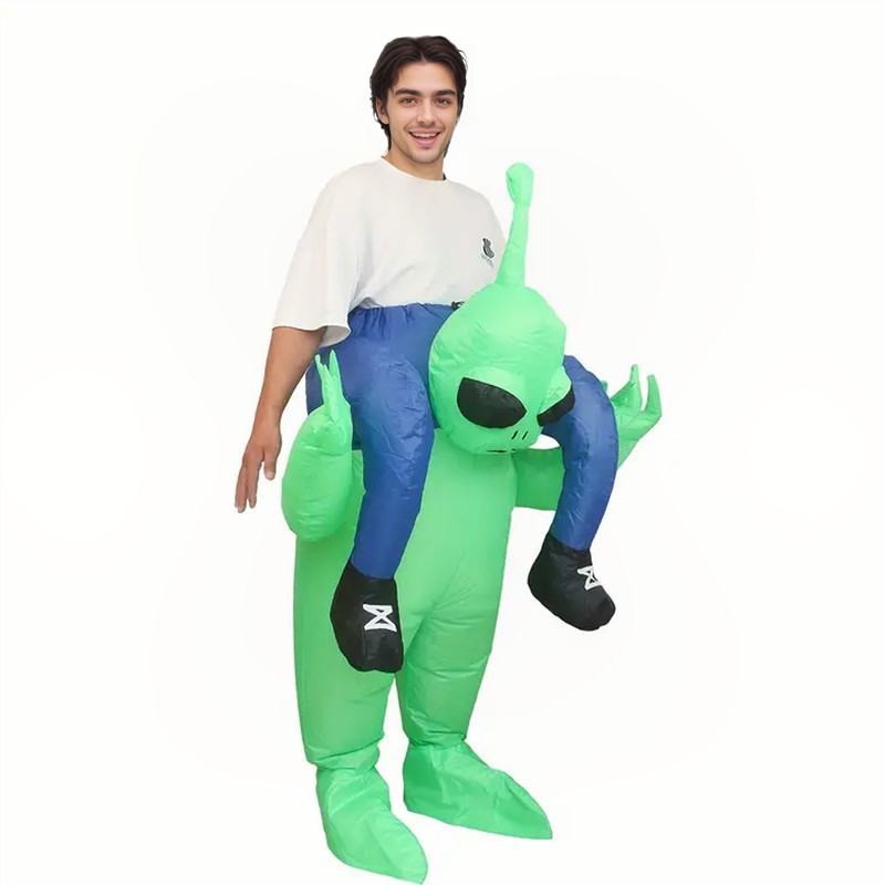 大人と子供向けの楽しいインフレータブルエイリアンコスチューム - Inflatable Dinosaur Costume Adult のレビューと価格