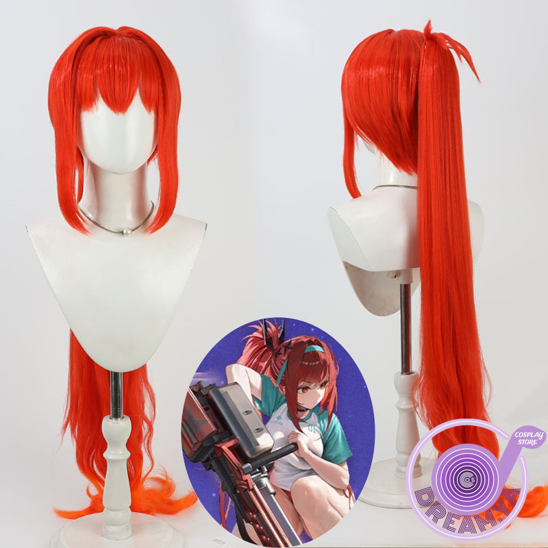 ラピコスプレウィッグ ニッケ 勝利の女神 レッドポニーテール - Anime Cosplay Wig Heat Resistant のレビューと価格