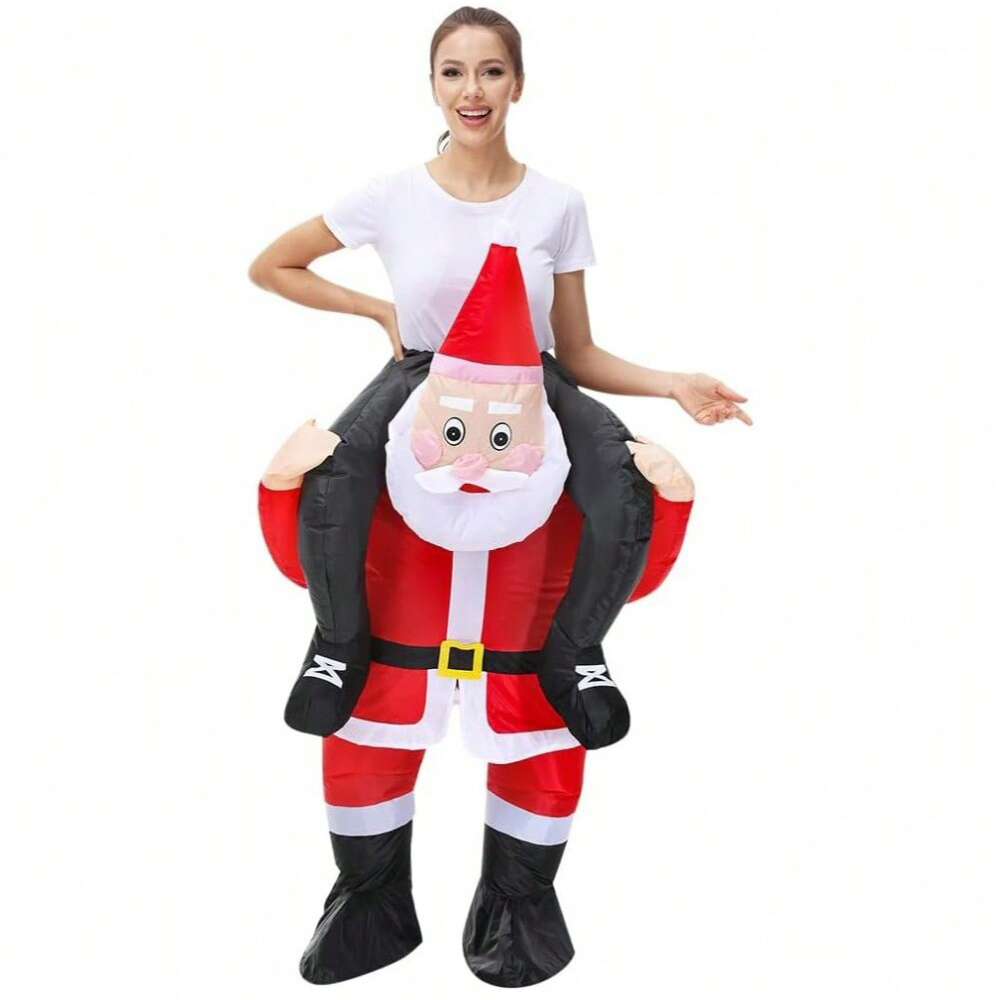 サンタクロースの着ぐるみ（乗り物タイプ）、空気で膨らませるサ - Costumes のレビューと価格